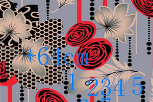 复古红玫瑰与几何纹样融合的面料印花素材