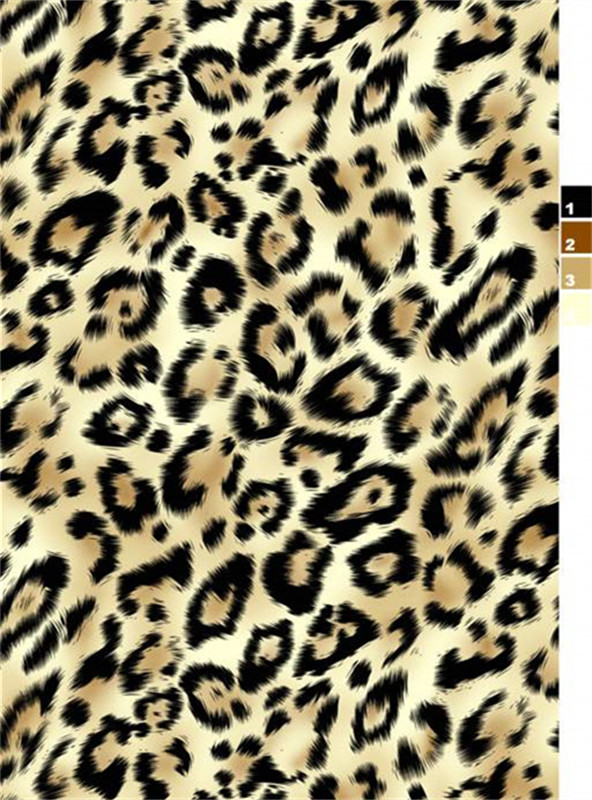经典豹纹面料印花素材 高端服装印花设计