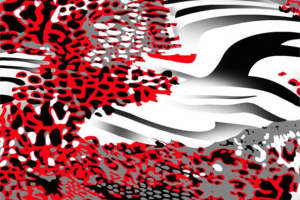 时尚红黑抽象纹理 高端面料印花素材