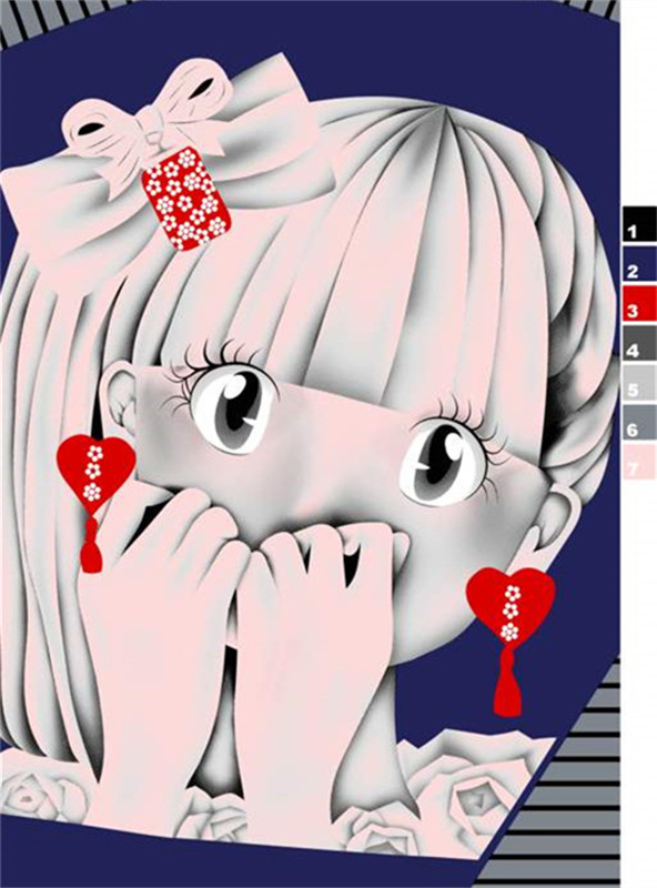 少女风可爱图案 服装印花面料素材推荐