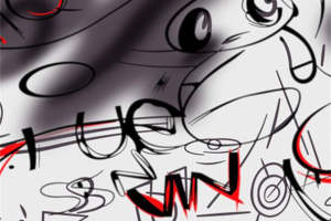 潮流涂鸦风面料印花 个性服装印花设计素材