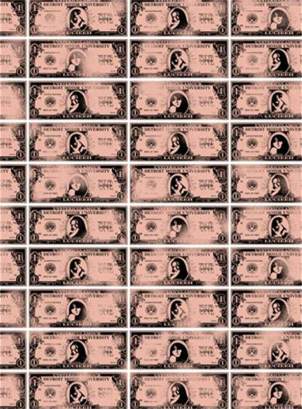 复古美元图案面料印花素材 潮流服装印花设计