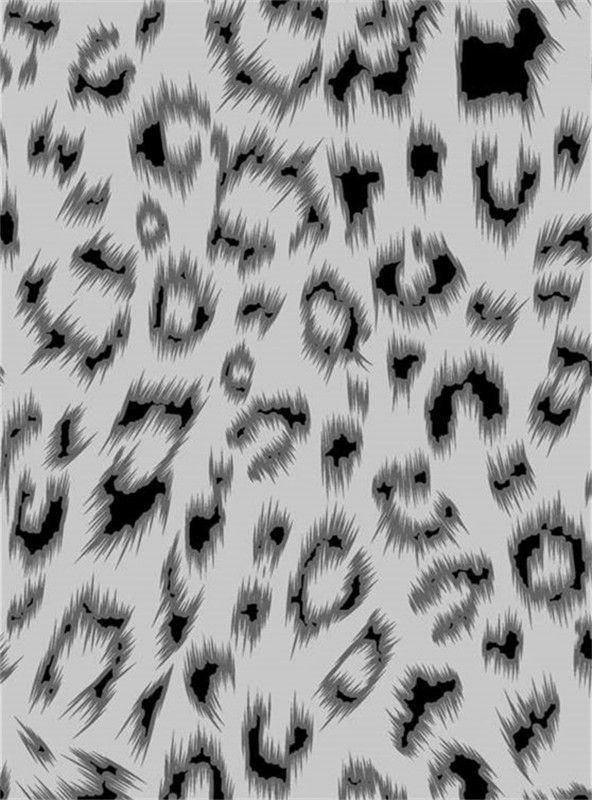 时尚黑白豹纹面料印花素材 高级感服装印花设计