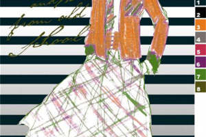 复古格纹与条纹融合的面料印花设计素材