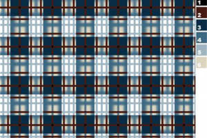 经典蓝棕格纹面料印花 时尚服装印花设计素材