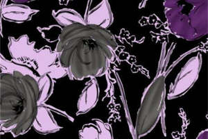 复古手绘花卉面料印花素材 高端服装印花设计灵感