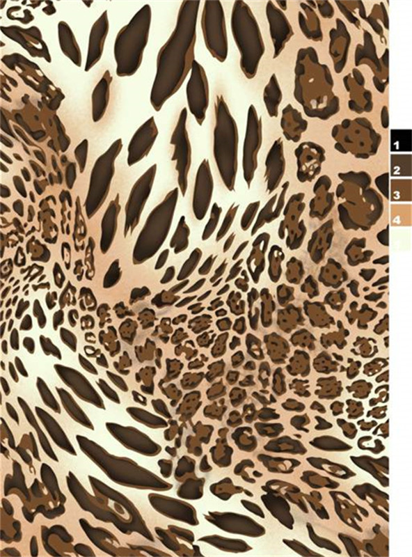时尚豹纹面料印花 高级感服装印花设计素材