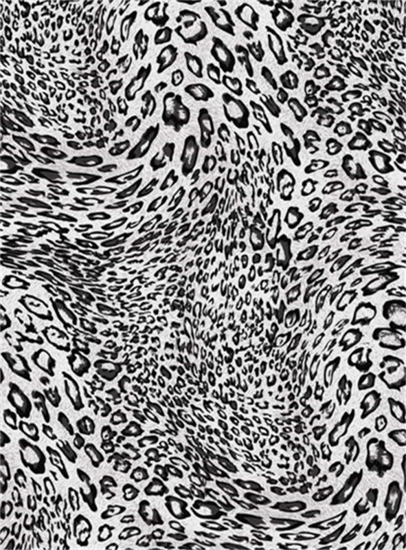 经典黑白豹纹面料印花素材,打造时尚服装印花设计