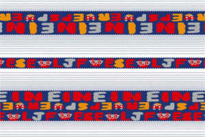 创意卡通条纹面料印花素材 趣味字母图案服装印花设计