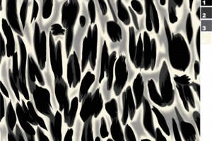 时尚黑白豹纹面料印花 高端服装印花设计素材