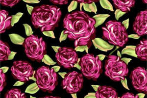 复古紫玫瑰面料印花 时尚女装服装印花设计素材