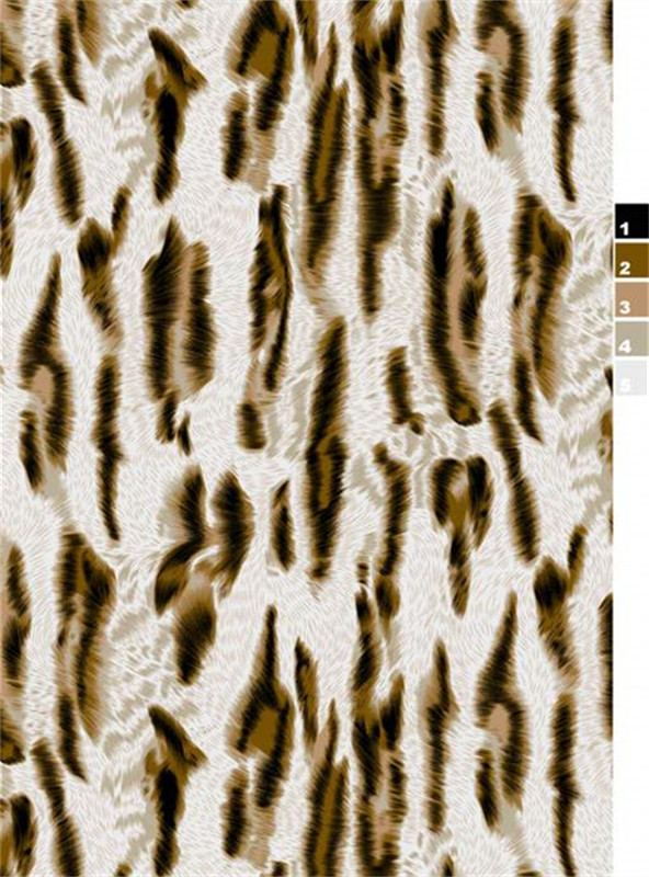 高级质感豹纹面料印花素材 服装印花设计必备