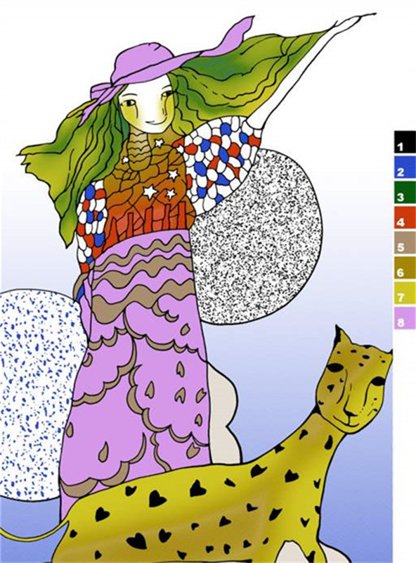 复古波普风手绘服装印花素材,独特纹理设计