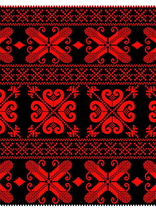 红黑民族风面料印花素材 复古服装印花设计灵感