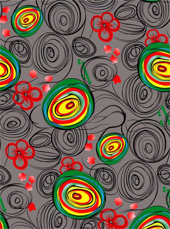 活力四射的服装印花图案,适合面料设计