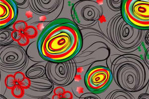 活力四射的服装印花图案，适合面料设计