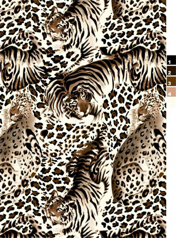 复古动物纹面料印花 时尚服装印花设计素材