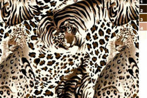 复古动物纹面料印花 时尚服装印花设计素材