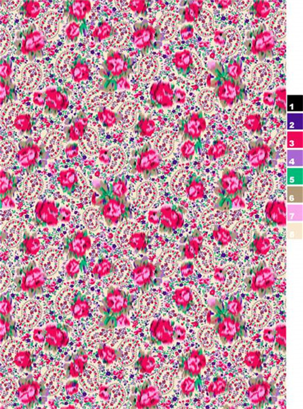 复古蕾丝花卉面料印花 服装印花设计素材推荐