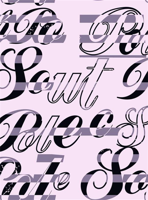 复古艺术字体设计 时尚面料印花素材推荐