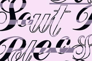 复古艺术字体设计 时尚面料印花素材推荐