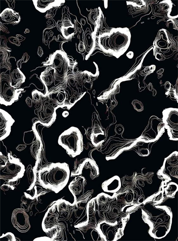 高质感黑白抽象纹理 时尚服装印花面料设计素材