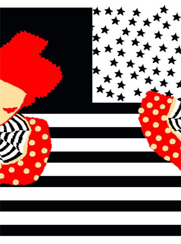 时尚波点与星星条纹 服装印花素材设计