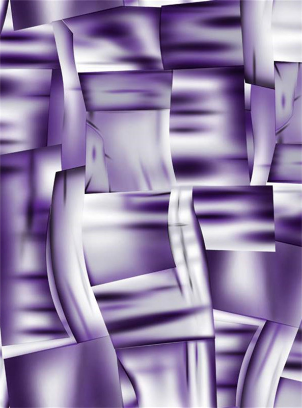 时尚紫色抽象几何面料印花素材 高端服装印花设计灵感