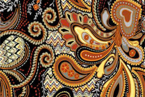 复古民族风面料印花素材 经典佩斯利花纹服装印花设计