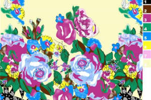 复古花卉面料印花素材 适合服装印花设计的浪漫图案