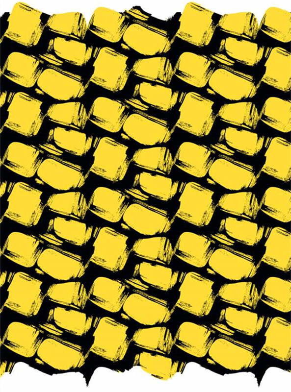 高质感黄色编织纹理服装印花素材