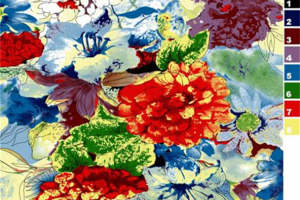 复古花卉面料印花 时尚女装服装印花素材推荐