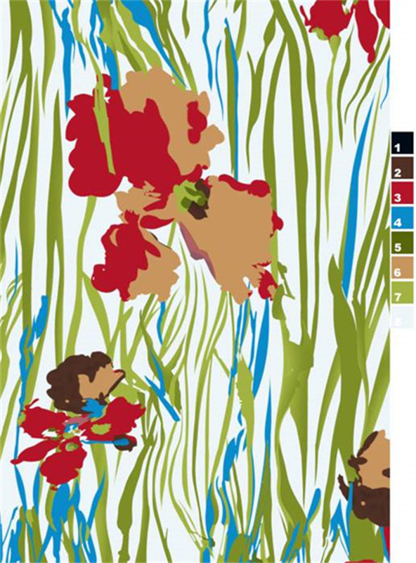 艺术花卉服装印花设计,高品质面料印花素材推荐