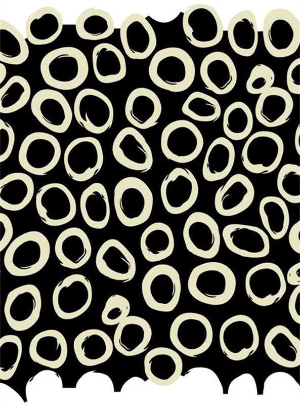 手绘圆点面料印花素材,打造个性服装印花设计