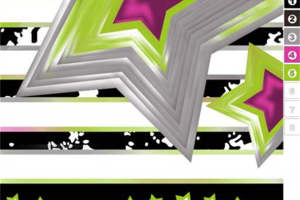 时尚立体星星面料印花素材 服装印花设计灵感