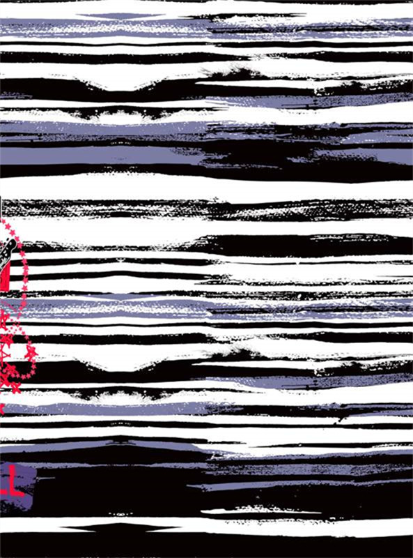 抽象条纹艺术面料印花素材 时尚服装印花设计灵感