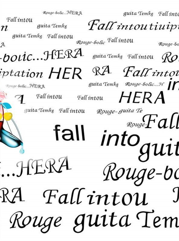 时尚字母组合面料印花素材 适用于服装印花设计