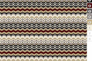 复古波浪纹面料印花素材，时尚服装印花设计灵感