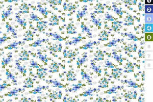 清新蓝绿碎花面料印花素材 服装印花设计灵感