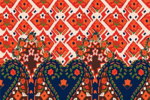 复古民族风面料印花，时尚服装印花设计素材