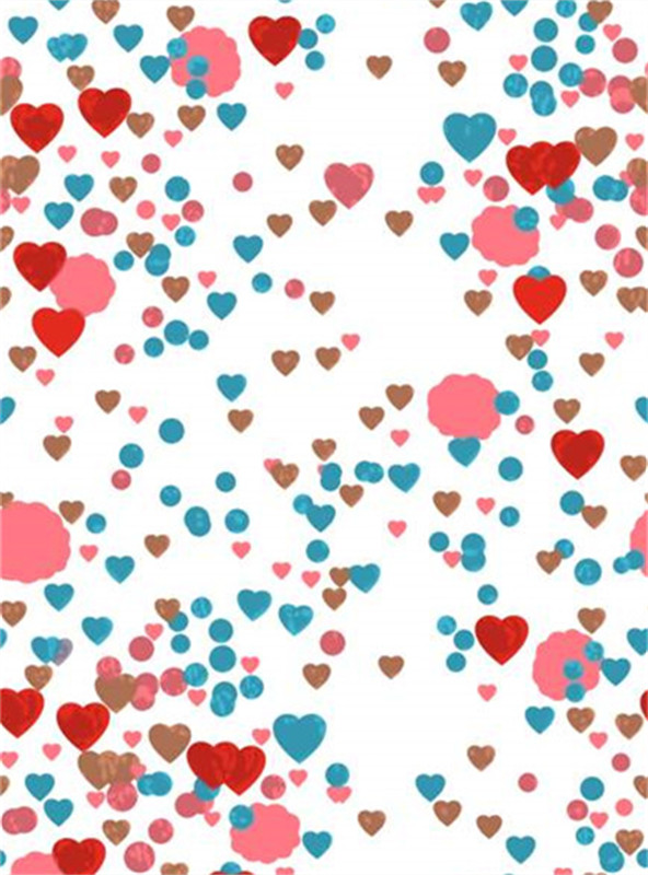 浪漫心形面料印花 时尚服装印花设计素材