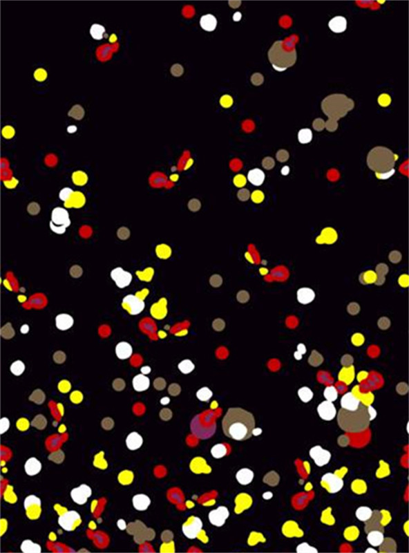 时尚撞色斑点面料印花 创意服装印花素材推荐