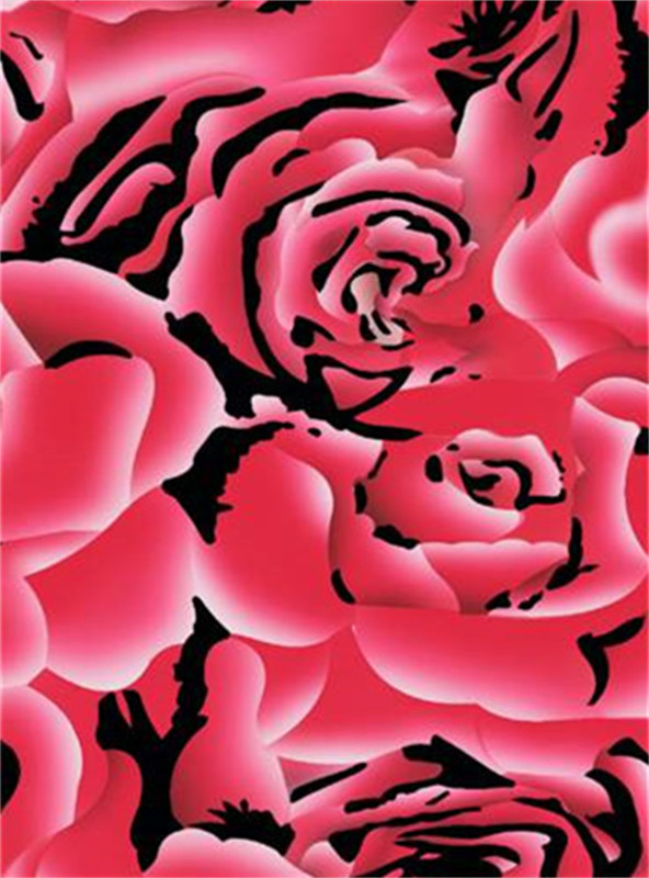 时尚红玫瑰面料印花素材 适合服装印花设计