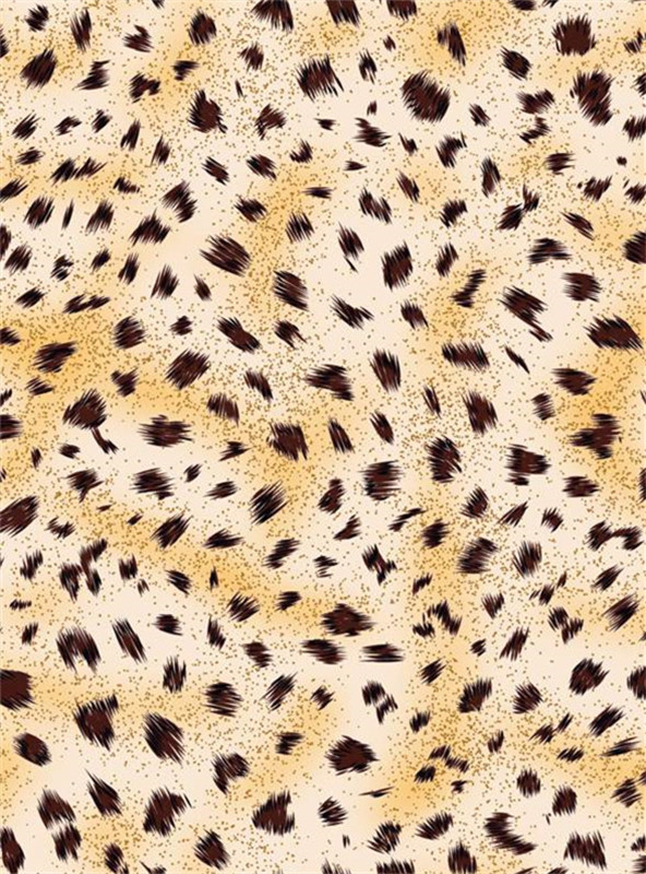 复古手绘豹纹面料印花 时尚服装印花素材推荐