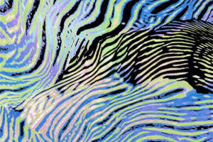 蓝绿渐变流体纹理面料印花素材