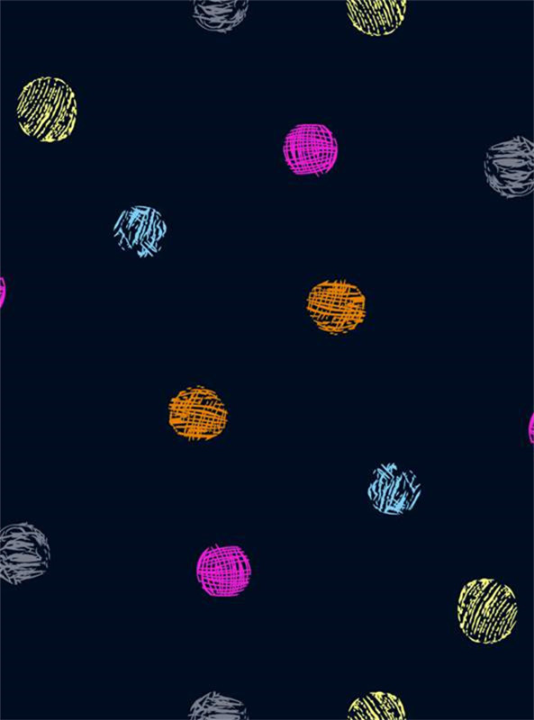 艺术感线条球体服装印花设计素材