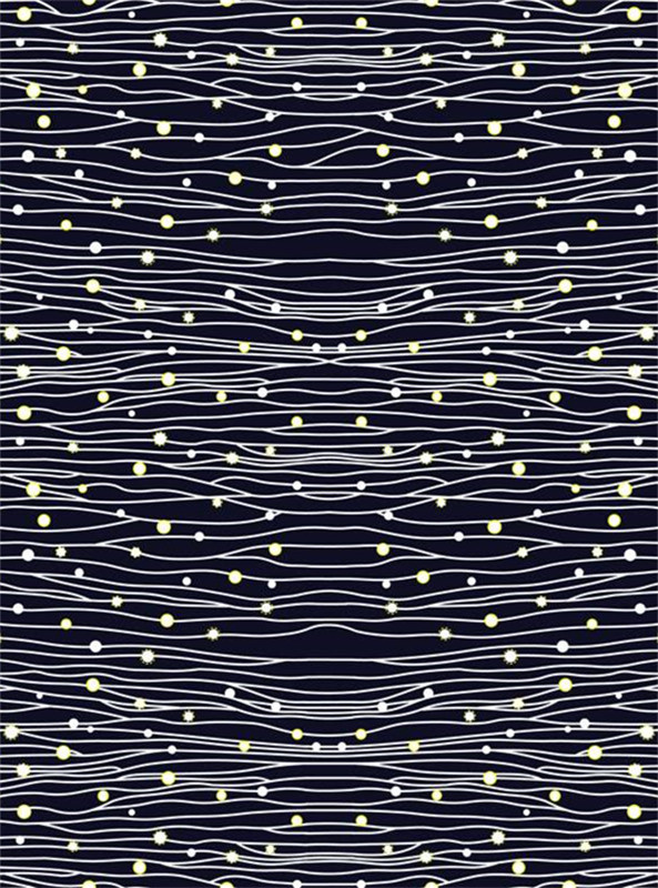 星空波浪纹理面料印花 时尚服装印花设计素材