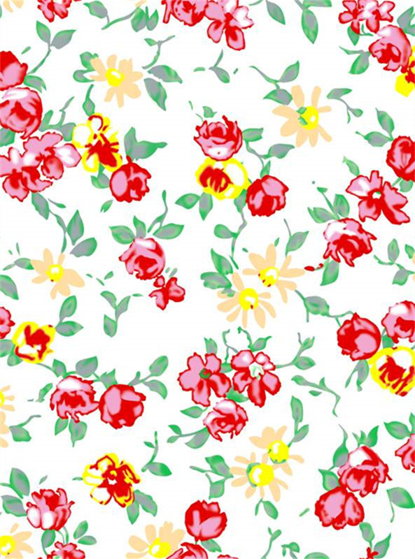 清新复古花卉服装印花素材,适用于春夏女装设计