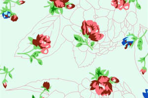 复古花卉面料印花设计，适配服装印花应用