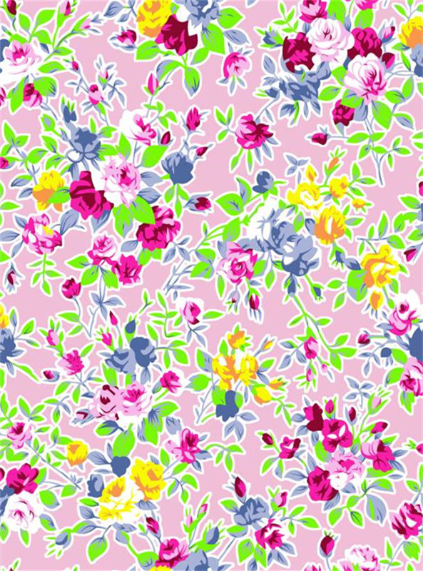 复古花卉面料印花 清新田园风服装印花素材